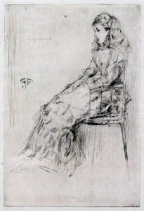 Fanny Leyland, kolem roku 1874 (suchá jehla) od James Abbott McNeill Whistler