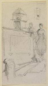 Postavy u fontány, 1858. od James Abbott McNeill Whistler