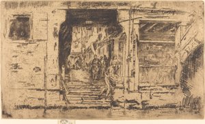 Rybí obchod, Benátky, 1880. od James Abbott McNeill Whistler