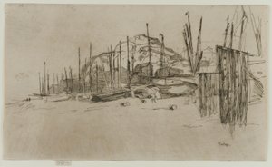 Rybářské lodě, Hastings, 1877. od James Abbott McNeill Whistler