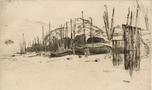 Rybářské lodě, Hastings, 1877. od James Abbott McNeill Whistler