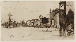 Free Trade Wharf, 1877. od James Abbott McNeill Whistler