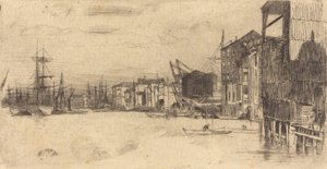 Free Trade Wharf, 1877. od James Abbott McNeill Whistler
