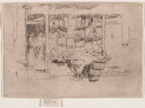 Obchod s ovocem. od James Abbott McNeill Whistler