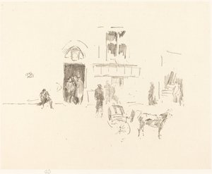 Gaiety Stage Door, 18791887. od James Abbott McNeill Whistler