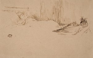Dívka čtoucí v posteli, kolem roku 1882 od James Abbott McNeill Whistler