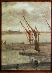 Grau und Silber, Chelsea Wharf von James Abbott McNeill Whistler