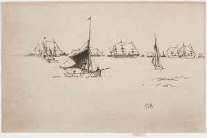 Flotila Jejího Veličenstva: Večer, 1887. od James Abbott McNeill Whistler