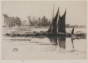 Hurlingham, 1859 (lept na papíře) od James Abbott McNeill Whistler