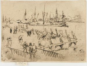Malý Dordrecht, 1884. od James Abbott McNeill Whistler