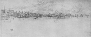 Dlouhé Benátky, c1880, 1904 od James Abbott McNeill Whistler