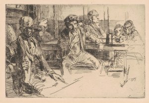 Dlouhoprsťák, 1859 (lept a suchá jehla na křídovém papíře) od James Abbott McNeill Whistler