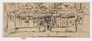 Marchand de Vin, Paříž, asi 1892-93 (lept; tuš na papíře) od James Abbott McNeill Whistler