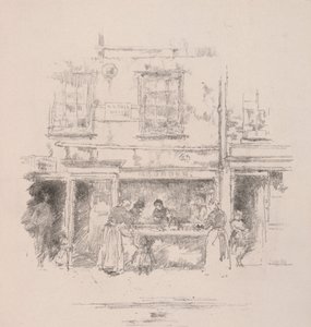 Maunders Fish Shop, Chelsea, 1890. od James Abbott McNeill Whistler