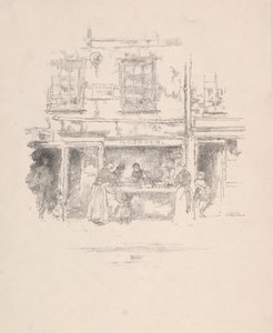 Maunders Fish Shop, Chelsea, 1890. od James Abbott McNeill Whistler