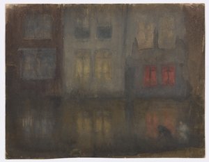 Nokturno: Černý a červený kanál, Holandsko od James Abbott McNeill Whistler