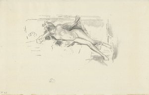 Nahá modelka ležící od James Abbott McNeill Whistler