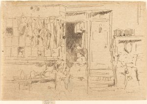 Obchod se starým oblečením, No.I, c. 18841886. od James Abbott McNeill Whistler