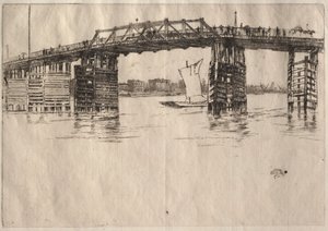 Starý most Battersea. od James Abbott McNeill Whistler