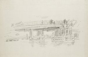 Old Battersea Bridge, 1879, publikoval 1887 od James Abbott McNeill Whistler