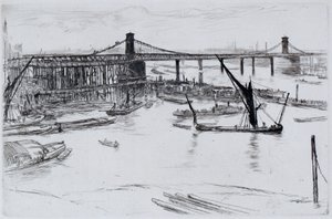 Starý Hungerford Bridge od James Abbott McNeill Whistler