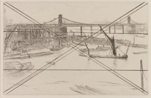 Old Hungerford Bridge, 1861. od James Abbott McNeill Whistler