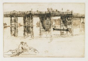 Starý most v Putney od James Abbott McNeill Whistler