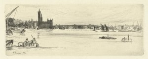 Starý Westminsterský most Šestnáct leptů scén na Temži a dalších témat (název série) od James Abbott McNeill Whistler