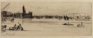 Starý Westminsterský most, 1859. od James Abbott McNeill Whistler