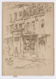Petite Rue au Beurre, Brusel od James Abbott McNeill Whistler