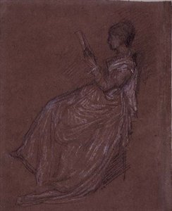 Sedící Lady Reading, studium pro paní Layland (pastelová křída na papíře) od James Abbott McNeill Whistler