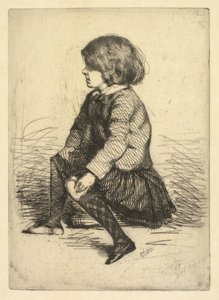 Seymour Haden Jr., sedící. od James Abbott McNeill Whistler