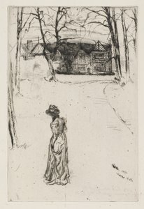 Speke Hall, č. 1, 1870 (lept a suchá jehla na papíře) od James Abbott McNeill Whistler