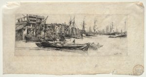 Thames Warehouse, 1859. od James Abbott McNeill Whistler