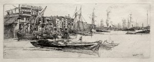 Thames Warehouse, 1871. od James Abbott McNeill Whistler