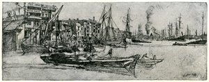 Thames Warehouse, 19. století 1904. od James Abbott McNeill Whistler