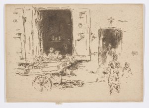 The Barrow- Quartier des Marolles, Brusel od James Abbott McNeill Whistler