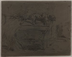 Pes na psí boudě, 1858. od James Abbott McNeill Whistler