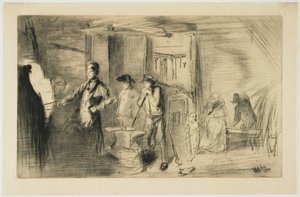 Kovárna ze Šestnácti leptů scén na Temži a jiných námětů od James Abbott McNeill Whistler