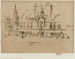 Trh, Bruggy, 1887. od James Abbott McNeill Whistler