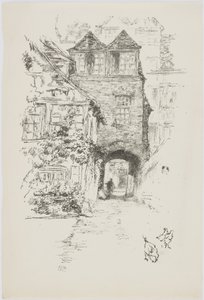 Kněžský dům, Rouen, 1894-95 (litho na papíře) od James Abbott McNeill Whistler