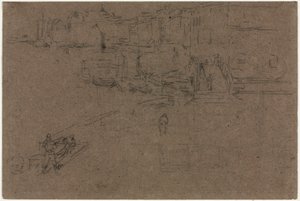 Riva, Benátky. od James Abbott McNeill Whistler