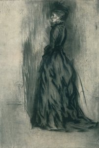 Sametové šaty Frances Leyland, c1873, 1904 od James Abbott McNeill Whistler