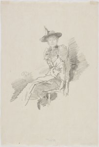 Okřídlený klobouk, 1890 (litho na papíře) od James Abbott McNeill Whistler