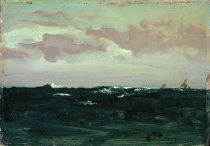 Violet and Blue: Between the Rollers, cca 1893 (olej na panelu) od James Abbott McNeill Whistler