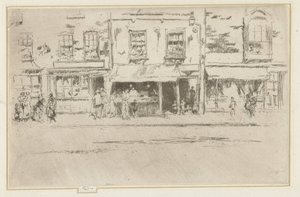 Viswinkel v Chelsea The Fish-Shop, Busy Chelsea od James Abbott McNeill Whistler