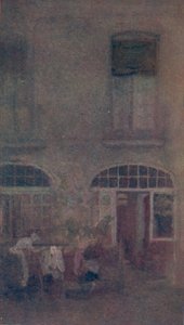 Bílá a šedá Hotel Courtyard Dieppe, 1885, 1904 od James Abbott McNeill Whistler