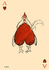 Korpulentní Chanticleer, od srdečního esa, 1910. od James Affieck Shepherd