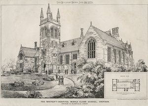 Škola Whitgift Hospital Middle Class, Croydon, 1873 od James Akerman