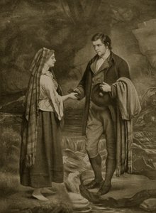 Zasnoubení Roberta Burnse a Highland Mary, 1785, ilustrace z 